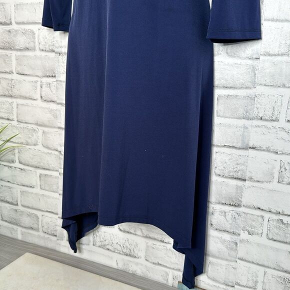 Lexington Avenue Blue Asymmetrical Dress Size Small - Picture 3 of 6